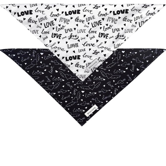 Realeaf Dog Bandana, Triangle Reversible Love Pet Scarf for boys or girls,NWT - Picture 2 of 9